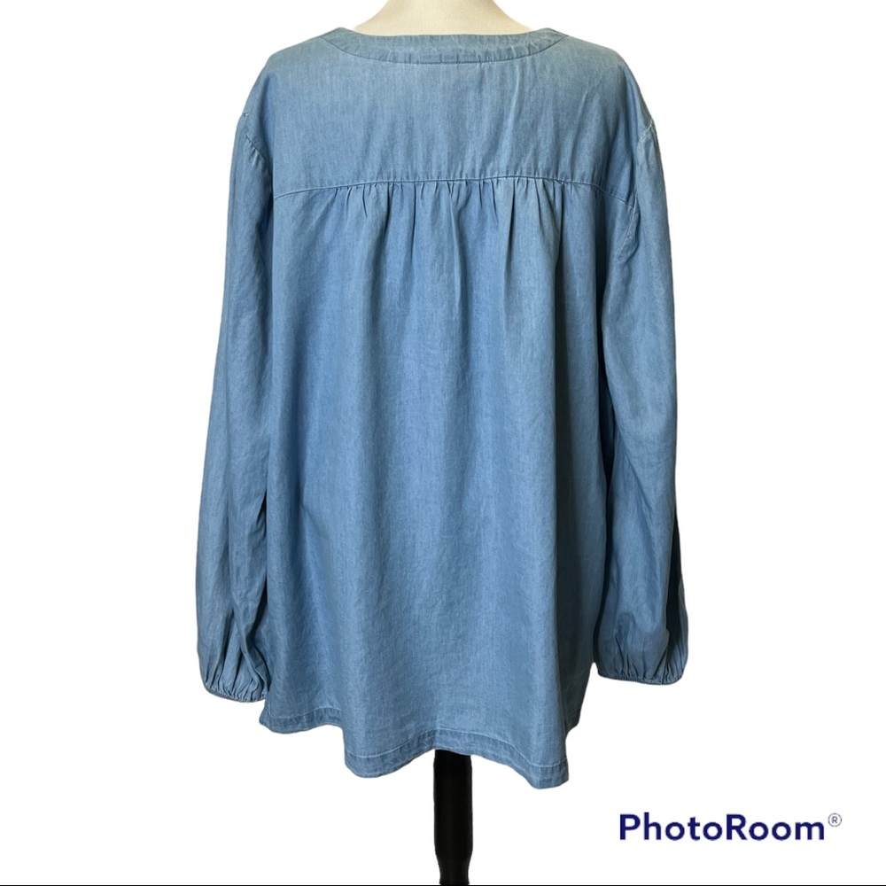 Lane Bryant Chambray Long Sleeve - Picture 4 of 5